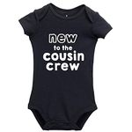 Migsrater BabyÂ Onesie New To The Cousin Crew Infant Clothes One-Piece Outfits Romper, Black, 0-3 Months