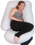 PinkFroggie Cooling Pregnancy Pillows,Soft U-Shape Maternity Pillow with Removable 100% Cotton Cover-Full Body Pillows for Adults Sleeping-Pregnancy Must Haves-57 Inch