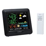 La Crosse Technology Color Forecast Station - Large Display, Temperature/Humidity Alerts, Seasonal Scenes - Indoor/Outdoor Monitoring, HI/LO Records, Barometric Pressure - Atomic Time, DST Updates