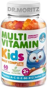 Kids Multivitamin Gummies 14 Essential Vitamins Daily Supplement for Ages 2+ Vitamin A, C, D, E Vegetarian B6 & B12, Zinc, Biotin Gummy Multivitamins for Children - All Natural Chewables (60 Count)