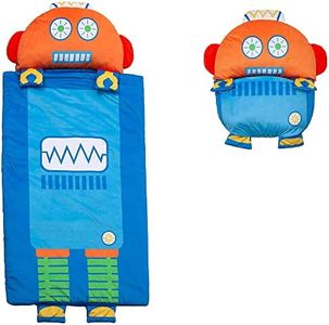 Boy's Nap Buddies Robot Preschool Nap Mat, Toddler Sleeping Bag with Pillow for Daycare, Ages 3+