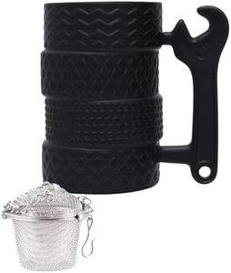 UCEC Tire Coffee Tea Mug Gift for Car Lovers Mechanics, Car Enthusiasts Gifts for Dad Man Birthday Gift, Ideal for Father's Day, 1 PACK