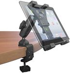 iBOLT TabDock Bizmount Clamp- Heavy Duty Dual-Ball C-Clamp mount for all 7" - 10" tablets (iPad, Samsung Galaxy Tab, etc.) For Desks, Tables, Wheelchairs, Carts: Great For Homes, Schools, Offices