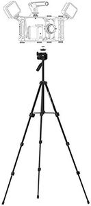Super Lightweight Video Tripod DREAMGRIP 136EX-41 Universal Set with Original Track Connector for Mounting Rigs, Compatible for Any Smartphone (iPhone, Samsung, Pixel), and Any Action Camera or DSLR