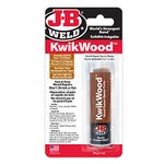 JB Weld 8257CAN KwikWood Wood Repair Epoxy Putty Stick- 3.5 inch, Tan, Light Brown, 1 oz.