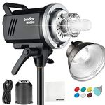 Godox MS300 Compact Studio Flash 300W 2.4G Wireless Monolight with 150W Modeling Lamp,Outstanding Power Output Stability,Anti-Preflash,Bowens Mount,5600±200K CCT,0.1～1.8S Recycle Time