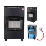 Portable Calor Gas Heater with Infrared Ceramic Burner – 4200W, 3 Power Settings (1500W/2750W/4200W), Oxygen Depletion Sensor, Flame Failure Protection, Tip-Over Switch & Foldable Base for Easy Storag
