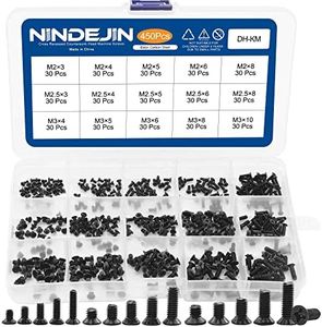 NINDEJIN Laptop Computer Screw Kit, M2 M2.5 M3 Countersunk Flat Head Phillips Mini Screws Set, Replacement Screw Electronic Repair Accessories