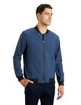 Symbol Premium Mens Smart Casual Fully Lined Mild Winter Jacket (Regular Fit) (SP-M-S24-JK-100_Blue_S)