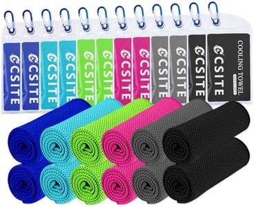 CSITE 12 Pack Cooling Towels Bulk (47"x12") for Neck and Face, Ice Towel for Hot Weather, Soft Breathable Chilly Gym Towels, Microfiber Towel for Work Out, Yoga, Running, Camping & More Activities