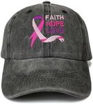 Shenbors Embroidered Baseball Caps & Hats, Awareness Ribbon (Washed Black), One Size