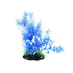 VOCOSTE 1 Pcs Aquarium Plastic Plants, Artificial Aquatic Plant for Fish Tank Plants Decoration, Blue