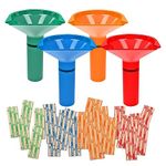 Coin Storage & Sorter Tubes 4 Color – Coded Coin Counters Tubes and 20 Pcs Assorted Coin Wrappers