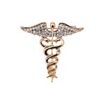 UJOY Vintage Metal Lepel Pin Doctor Symbol for Men Blazer Suit in Gift Box (Angle-Gold)