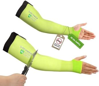 Schwer 100 Pairs AIR-SKIN Arm Sleeves S901 for Thin Skin, ANSI A6 Cut Resistant Arm Protectors for High Risk Work, UPF50+ UV Protection Cooling Farmer Sleeves for Gardening, Lightweight, Breathable