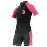 Cressi Children's Little Shark Shorty Wetsuit, Black Pink, 3 - 4 Years UK