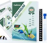 Umlecoa 9 in 1 Aquarium Test Kit for Freshwater and Saltwater - 100 Aquarium Test Strips with Test Tube & Thermometer - Fast & Accurate Water Testing Strips for Aquarium/Pond/Pool