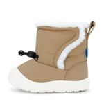 JAN & JUL Kids' Water Resistant Stay-On Warm Snow Boots for Winter (Soft Brown, Size 7 Toddler)