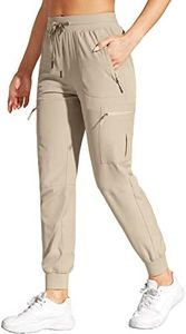 VILIGO Khaki Pants for Women Lightweight Quick Dry Water Resistant Outdoor Cargo Jogger Hiking Pants Khaki XS