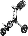 Clicgear Rovic Model RV1S 2.0 Golf Push Cart with 360 Degree Swivel Front Wheel, Foldable 3-Wheel Walking Golf Cart (Silver)