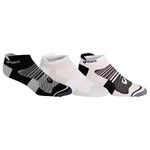 ASICS Men's QUICK LYTE PLUS 3PK SOCKS Accessories, L, BRILLIANT WHITE/PERFORMANCE BLACK