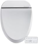 ZMJH Bidet Toilet Seat, Electric Smart Heated Seat with Slow Closes, Vortex Wash, Warm Dryer, Rear and Front Wash, Warm Water, Remote Control, and Night Light, White, A102S-W (Elongated)