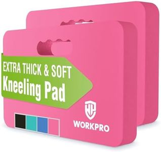 WORKPRO Extra Thick Kneeling Pad, 2-Pack, Soft NBR Foam Cushioning for Knee, Large Foam Kneeler Mat for Gardening, Bathing Baby, Exercise, Workout Supplies, 17.5 x 11 x 1.5 in, Pink