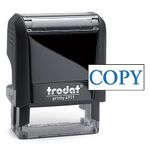 Trodat Printy 4911 Self-Inking Stamp with COPY Message - Blue Pad - Produced from up to 65% Recycled Plastic