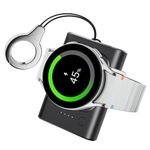 leChivée Portable Wireless Watch Charger for Samsung Watch 7, 1800mAh Portable Charger with Keychain, USB C Portable Charger for Samsung Galaxy Watch Ultra/7/6/6 Classic/5/4/3/Active 2/Gear S3/S2