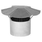 8 inch(s) Galvanized Rain Cap, with Arrest