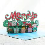 Paper Spiritz Christmas Card Merry Christmas Pop Up Card, Handmade 3D Christmas Card with Envelope and Message Tag, New Year Cards, Holiday Cards, Xmas Card for Mom Dad Daughter Son Family Wife Husband