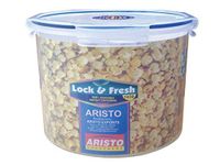 ARISTO Plastic Air Tight Kitchen Container/Box with Dry Storage System, 5000 ml, Clear, (22(D) x 19 CM)