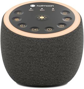 Hotmoon Sound Machine for Sleep, Cocoon 2 White Noise Sound Machine with 40 Non-Looping Sounds, Dual-Speaker & Timer, 8 Night Light, Pink Brown Green Noise for Sleeping Adults, Office Privacy, Plug-in