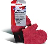 SONAX Microfiber Wash Glove | Ultra-Soft & Scratch-Free Car Wash Mitt | Secure Fit with Finger Separation & Thumb Pocket | Absorbs Dirt to Prevent Swirls & Scratches | Elastic Cuff for Grip | 428200