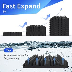 48-Pack Acoustic Foam Panels – Soundproof Wall Studio Tiles