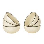 Pure Source India Small Ceramic Bowl Handcrafted/Decorative Bowls for Home and Kitchen, Set of 3 Pieces (3.5 Inch Diameter, 1.5 Inch Height, Dotted White)