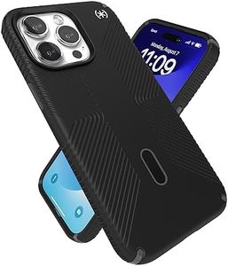 Speck iPhone 15 Pro Max Case - ClickLock No-Slip Interlock, MagSafe Compatible, Drop Protection Grip - Scratch Resistant, Soft Touch, 6.7 Inch Phone Case - Presidio2 Grip Black/Slate Grey/White