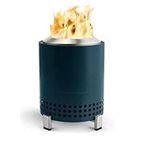 Tabletop Fire Pit - Ethanol pellets Fire Pit, Portable Ethanol Fire Pit, Fire Bowl, Indoor & Outdoor Mini Portable Personal Fireplace, Fueled by Pellets or Wood or Ethanol (Color : Blue)