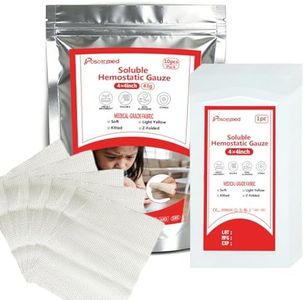Posotrimed Soluble Hemostatic Gauze,4"X4" Quick Clot Combat Gauze Pads,Hemostatic Dressing for Emergency Trauma,Immediate Hemostasis Clot Dressing for First Aid Kit,10pack