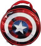 Marvel Captain America Shield Shiny Optical Illusion Insulated Lunch Box Bag Tote