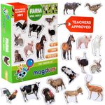 Fridge Magnets For Toddlers Magdum - 16 Farm Photo Kids Fridge Magnets - Animal Magnets For Toddlers - Fridge Magnets For Kids - Kids Magnets - Magnetic Shapes - Magnet Toy - Kids Magnets For Fridge