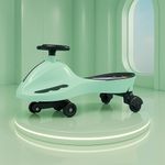 Kidsmate Drift Swing Car for Kids - Ride-On Toy with PU Wheels, Non-Slip Pedals, and 360° Rotating Steering for Easy Navigate the Car for Ages 3 and Up -Sea Green