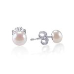 Limerencia Hypoallergenic F136 Pure Ttitanium Handpicked White Freshwater Cultured Pearl Earrings G23 Implant Grade Piercing Studs (7mm - 7.5mm, Titanium)