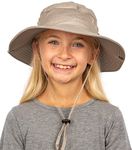 GearTOP Sun Hats for Kids Bucket Hat, Kids Hat Summer Hat Boys Girls Sun Hat for Safari, Beach, Pool, Fishing Hats for Ages 5-13 UPF 50+ Sun Protection Khaki