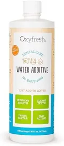 Oxyfresh Premium Pet Dental Care Solution Pet Water Additive: Best Way to Eliminate Bad Dog Breath and Cat Bad Breath - Fights Tartar & Plaque - So Easy, Just Add to Water! Vet Recommended 16 oz.