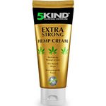 5kind Extra Strong Hemp Cream 100ml - High Strength Hemp Oil Formula - Joint & Muscle, Back Pain, Relief for Sore Muscles, Soothe Feet, Knees, Neck, Shoulders - Rich in Natural Extracts