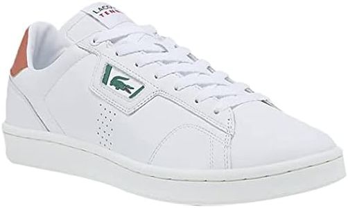 Lacoste Men's Masters Classic 01213 SMA Sneaker, White/Brown, 8 US