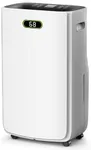 LUDATIDO 5000Sq.Ft Dehumidifier for Basement with Drain Hose, 80 pint Dehumidifiers for Home with Large 6.5L Water Tank 24H Timer 4 Modes Operation Auto Shut-off Portable for Garage