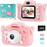 Unicorn Kids Digital Camera for Girls Toys - Birthday Gift Unicorn Toys Camera for Grils 3 4 5 6 7 8 Years Old- Kids Selfie Camera Anti-Drop 20.0MP Dual Video Camcorder + SD Card 32GB (Pink Unicorn)