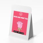 HANGFANGLING Rose Mint Tea, Promotes Digestion, Calms and Relaxes, Relieves Anxiety, Helps Sleep, Anti-Inflammatory, Freshens Breath, Skin Care, Gift Tea (20 Teabags)